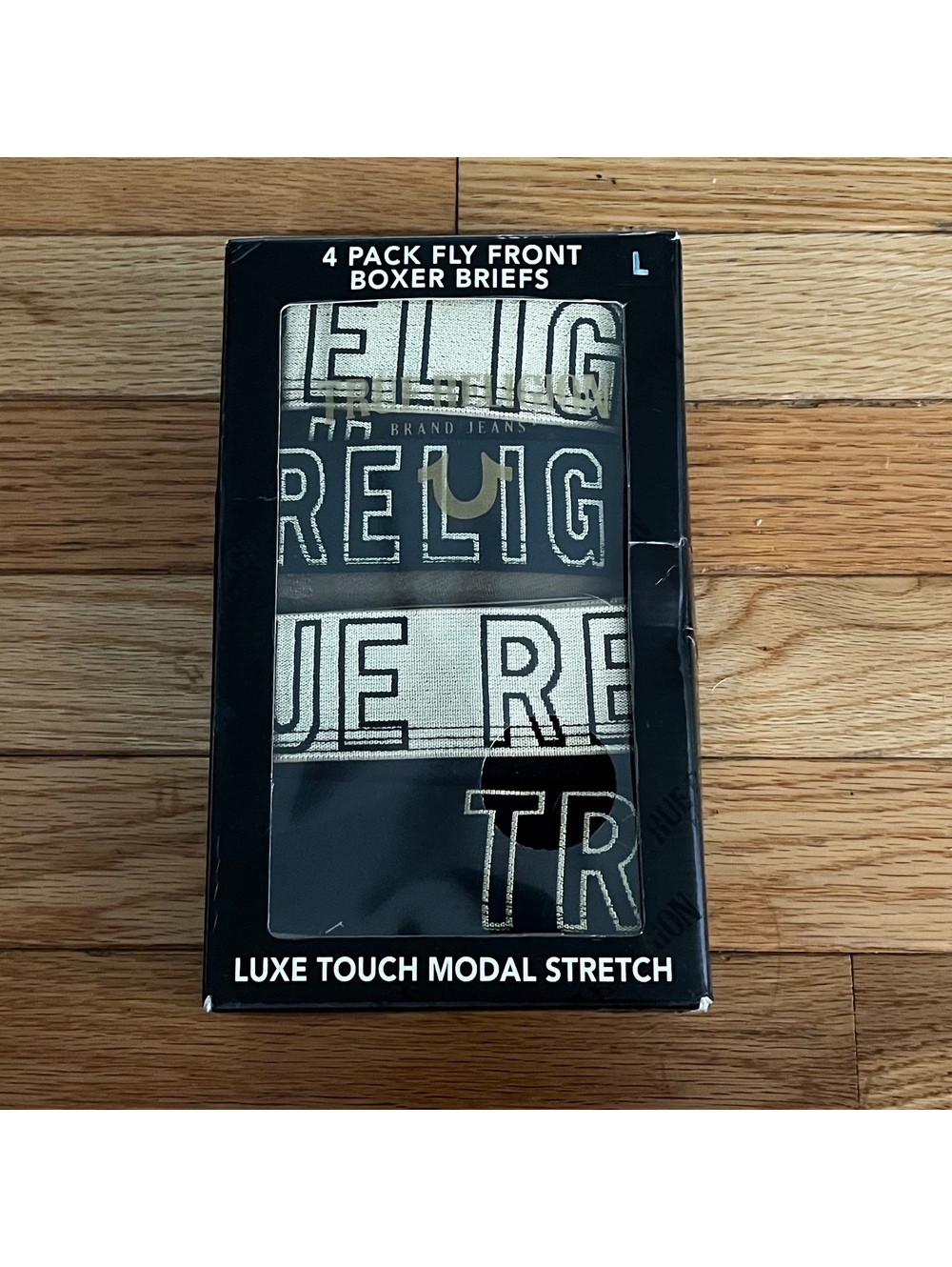 True Religion 4 Pack Fly Front Boxer Briefs Luxe Touch Modal Stretch Size Large